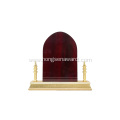 dubai shield wooden metal award trophy with  gift box